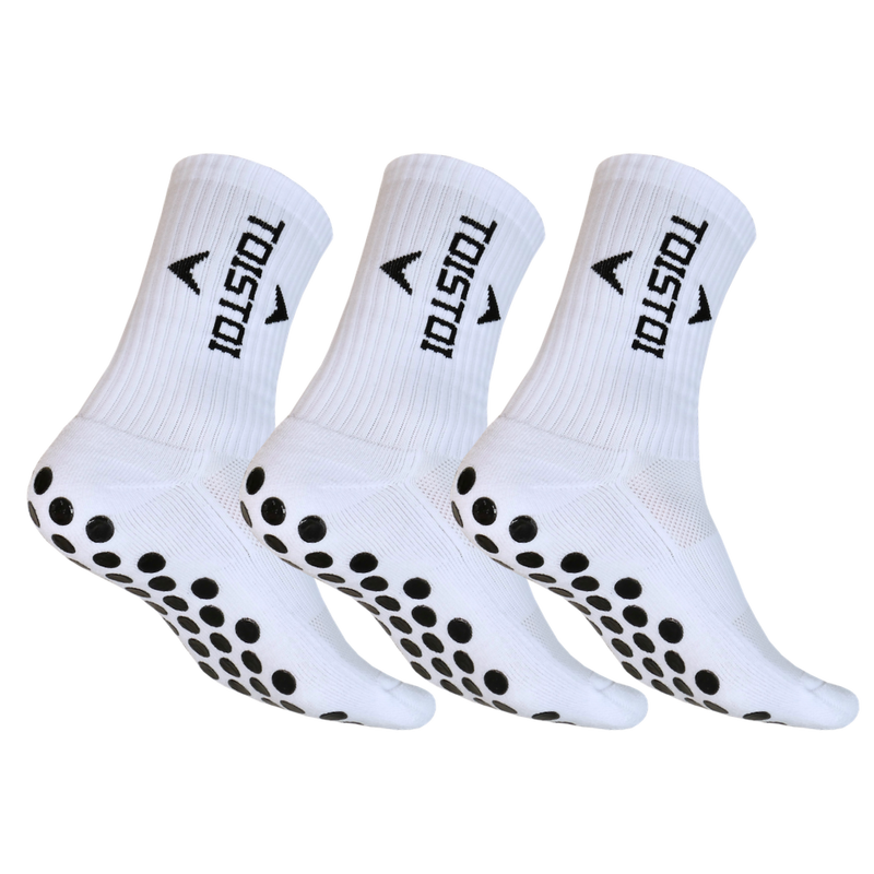 Grip-sukat, valkoinen, 3-pack